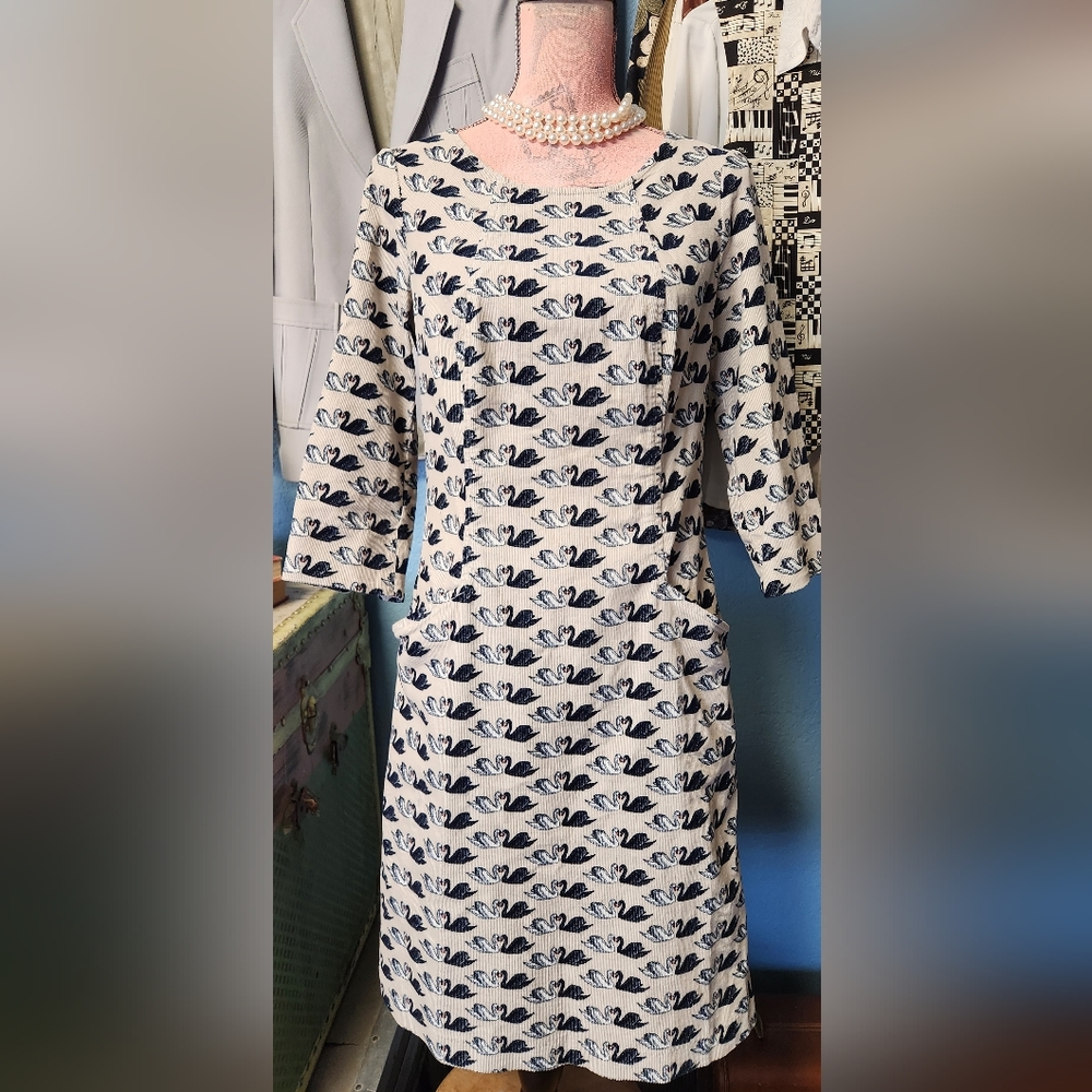 Corduroy Swan Dress - Boden